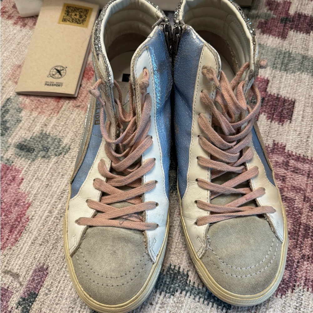 Golden Goose Powder Blue Slides - Picture 2 of 8